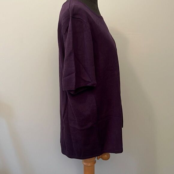 Draper's & Damon's Women's Knitted Short Sleeves Sweater - Picture 4 of 5